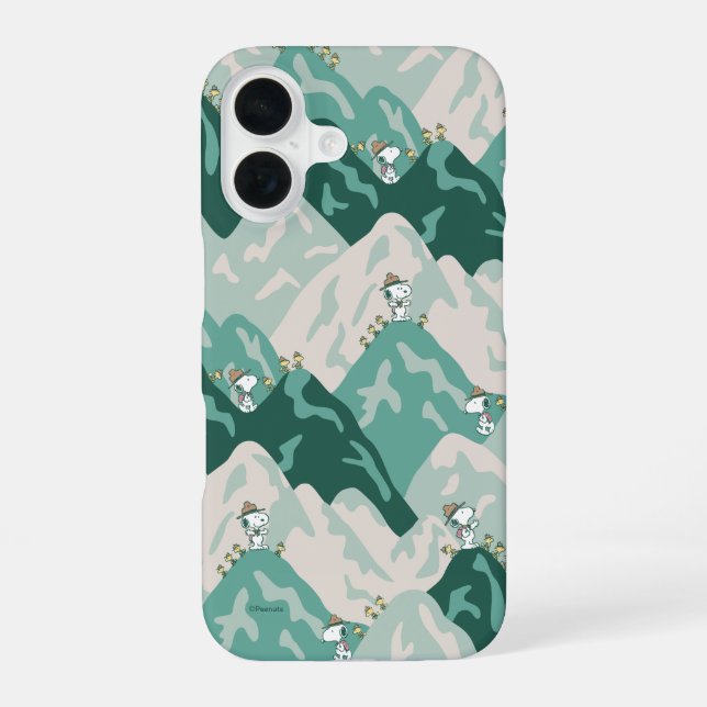 Funda Para iPhone 16 Snoopy Great Outdoor Pattern (Reverso )