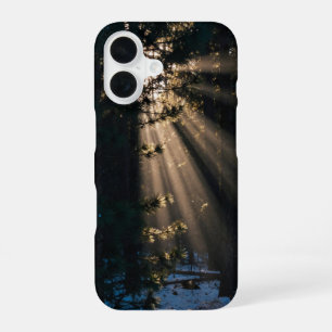 Funda Para iPhone 16 Snowy Forest Sun Rays Winter Phone Case