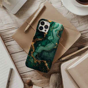 Funda Para iPhone 16 Soberano Esmeralda - Lujo Verde Esmeralda y Dorado