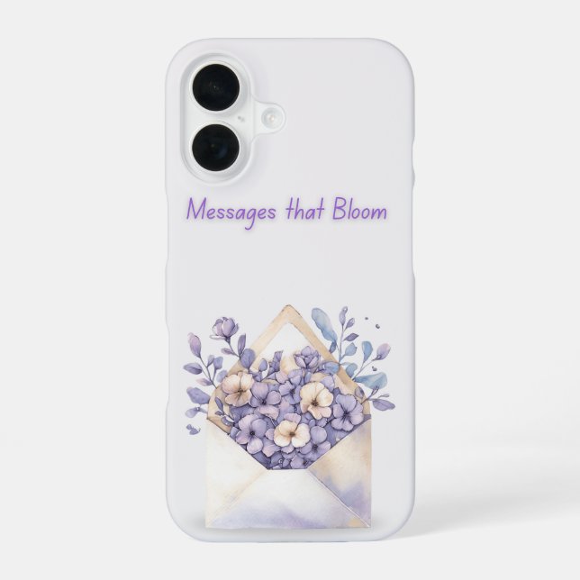 Funda Para iPhone 16 Sobre floral acuático (Reverso )