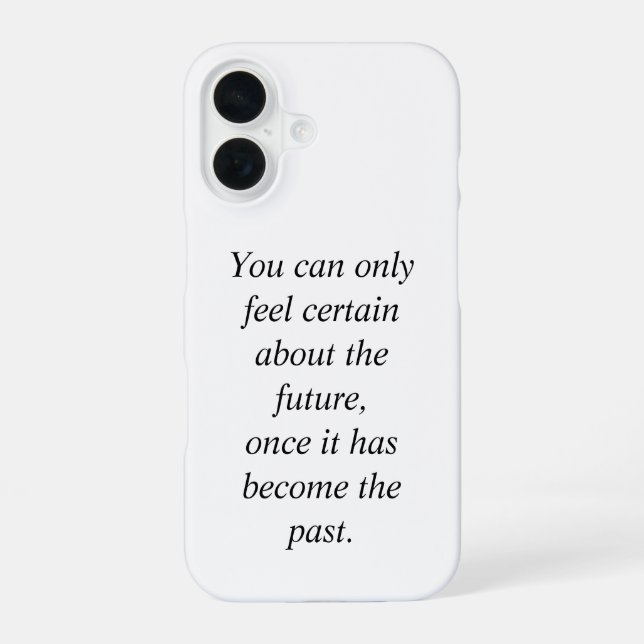 Funda Para iPhone 16 Sobre la certeza (Reverso )