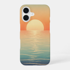 Funda Para iPhone 16 Sol Retro Sobre el Océano