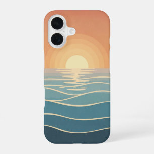 Funda Para iPhone 16 Sol y Mar Vintage Minimalistas