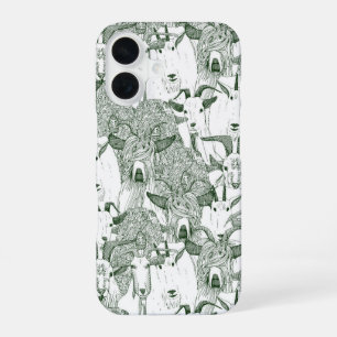 Funda Para iPhone 16 solo cabras verde oscuro
