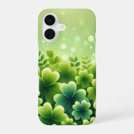 FUNDA PARA iPhone 16 SOMBRAS DE VERDES VERDES CHAMROCKS IRLANDESES