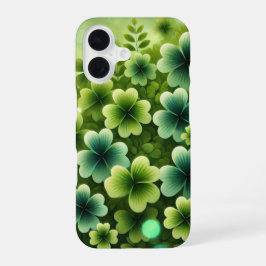 FUNDA PARA iPhone 16 SOMBRAS DE VERDES VERDES CHAMROCKS IRLANDESES