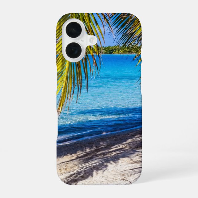 Funda Para iPhone 16 Sombras en la playa (Reverso )