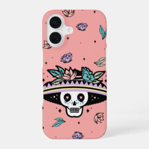 Funda Para iPhone 16 Sombrero Calavera – Cráneo del Día de los Muertos