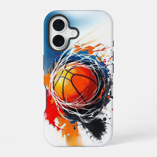 Funda Para iPhone 16 Splash Guard: Edición Baloncesto para  (Reverso )