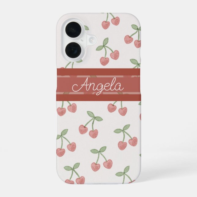 Funda Para iPhone 16 Squerido Cherries (Reverso )