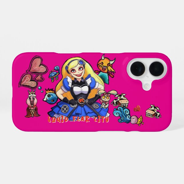 Funda Para iPhone 16 Squid Fear City ALICE EDITION (Reverso Horizontal)