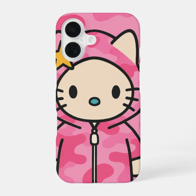 Funda Para iPhone 16 Star Kitty Phone Case – Cute Cat Character in Pink (Reverso )