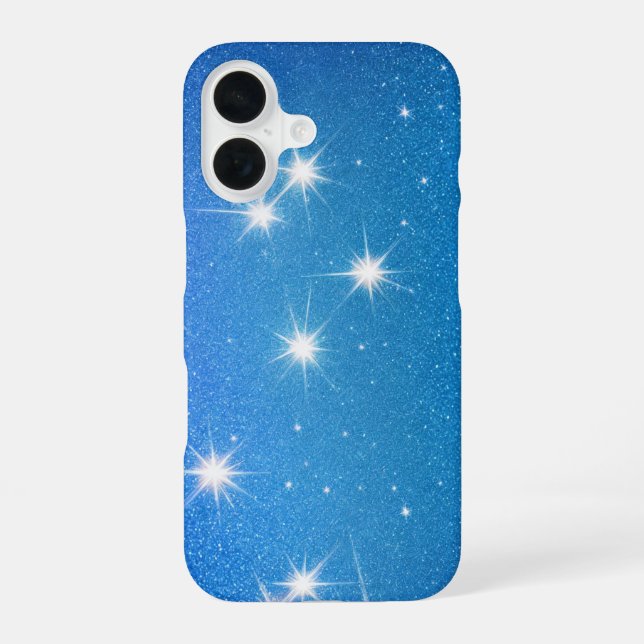 Funda Para iPhone 16 Starry Night Glittering Galaxy Phone Case (Reverso )