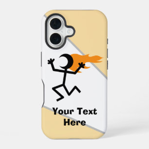 Funda Para iPhone 16 Stickman, cabeza de inflamación