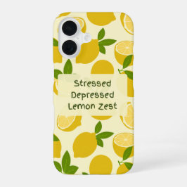 Funda Para iPhone 16 Stressed Depressed Lemon Zest
