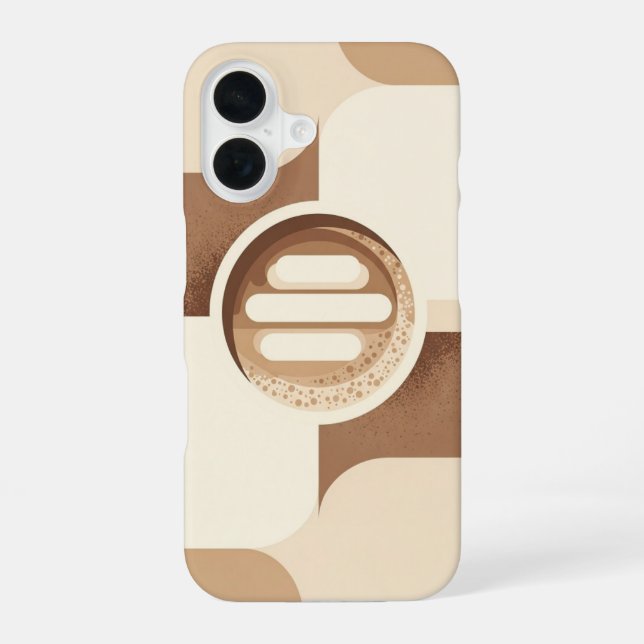Funda Para iPhone 16 Stylized Vintage Cappuccino (Reverso )