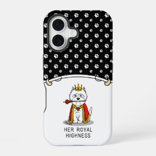 Funda Para iPhone 16 Su Alteza Real Reina Westie Perro