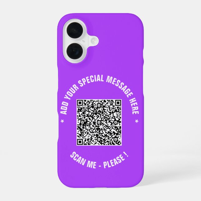 Funda Para iPhone 16 Su código QR y el texto Personalizado Samsung Gala (Reverso )