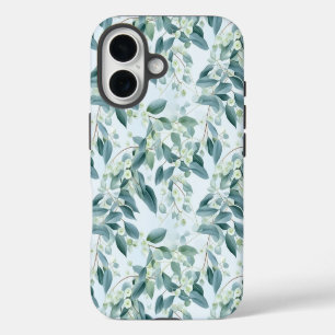 Funda Para iPhone 16 Suave Verde Salvia Eucalipto Estilo Acuarela