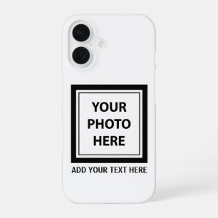 Funda Para iPhone 16 Subir imagen foto y agregar texto – Personalizar