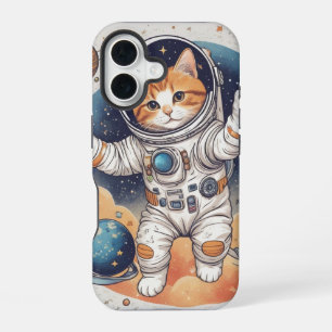 Funda Para iPhone 16 ✨ Sudadera con capucha de niña astronauta