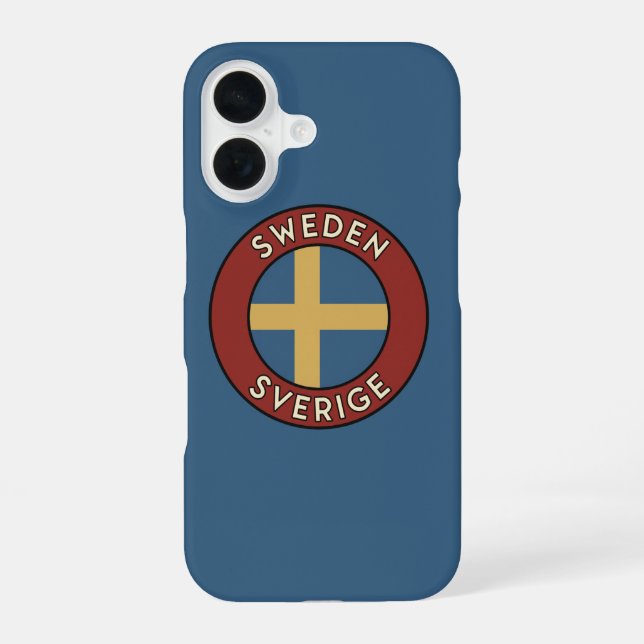 Funda Para iPhone 16 Suecia Sverige (Reverso )