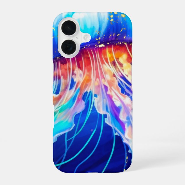 Funda Para iPhone 16 Sueño oceánico: Bliss de medusas (Reverso )