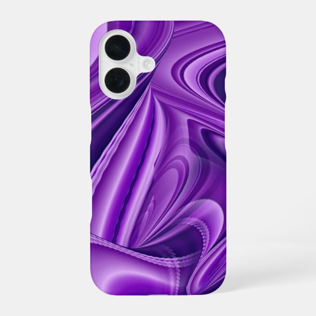 Funda Para iPhone 16 Sueños de flores moradas (Reverso )