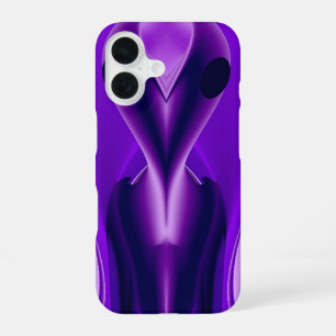 Funda Para iPhone 16 Sueños del arcoiris púrpura 3D , Alien
