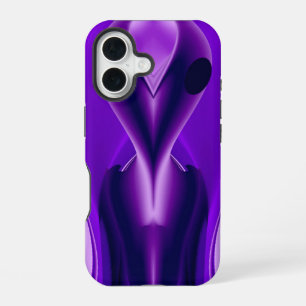 Funda Para iPhone 16 Sueños del arcoiris púrpura 3D , Alien