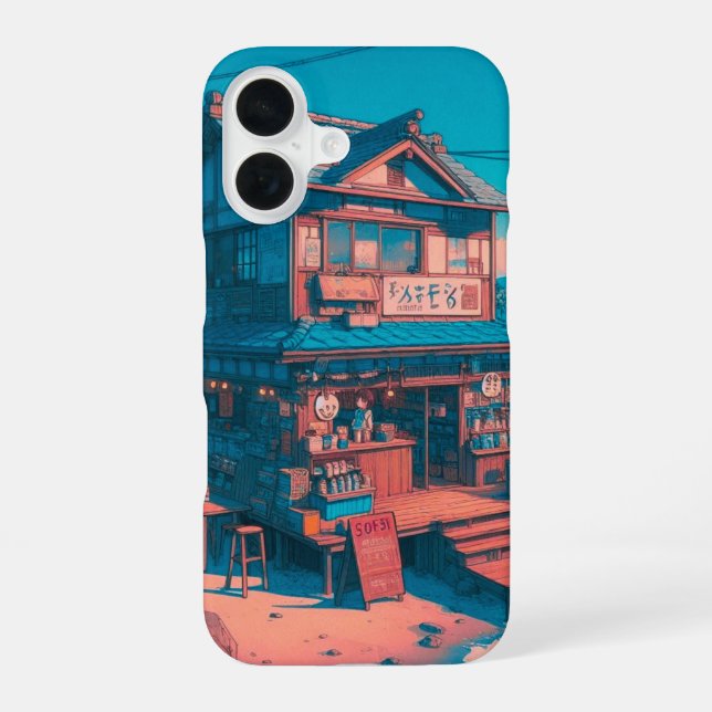 Funda Para iPhone 16 Sueños Lofi junto al Mar (Reverso )