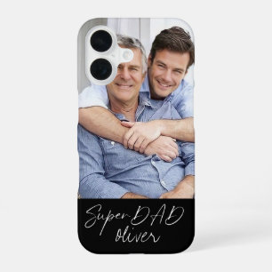 Funda Para iPhone 16  Super PADRE Minimal Simple Moderno Script 1 Foto 