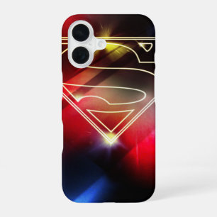Funda Para iPhone 16 Superman Estilizado Logo con Contorno Amarillo B