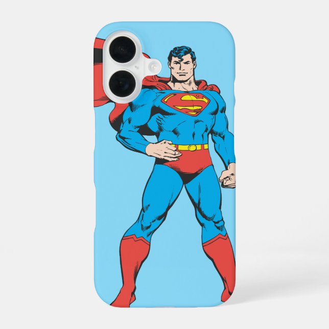 Funda Para iPhone 16 Superman Posing 2 (Reverso )
