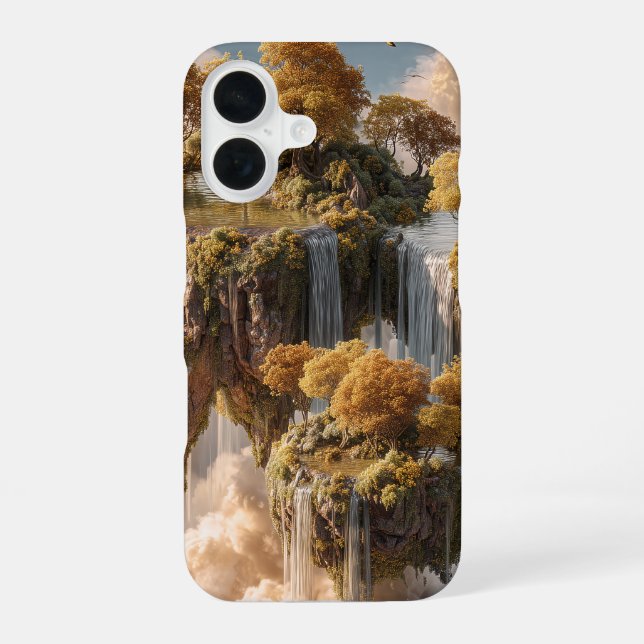 Funda Para iPhone 16 Surreal Floating Islands With Golden Trees (Reverso )
