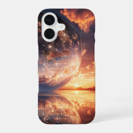 Funda Para iPhone 16 Surreal Reflective Sphere Containing Stars