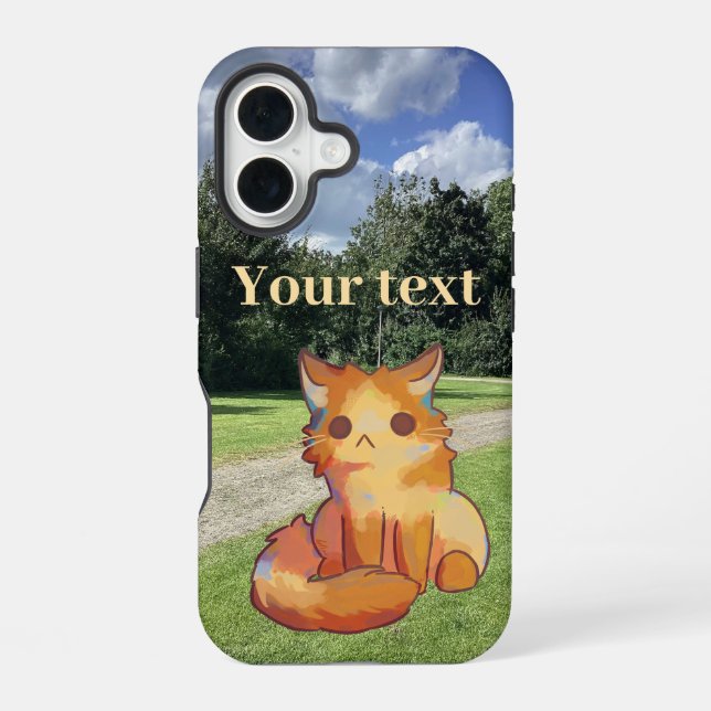 Funda Para iPhone 16 Sweet Cat, kitten,  (Reverso )