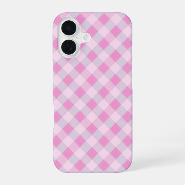 Funda Para iPhone 16 Sweet & Cute Checkered Pattern Phone Case (Reverso )