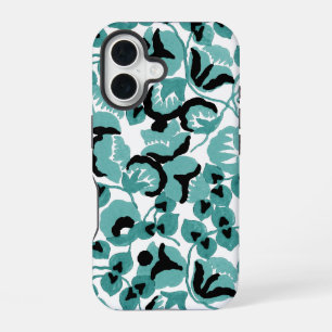Funda Para iPhone 16 Sweet Pea (verde azulado) Arte Refinado