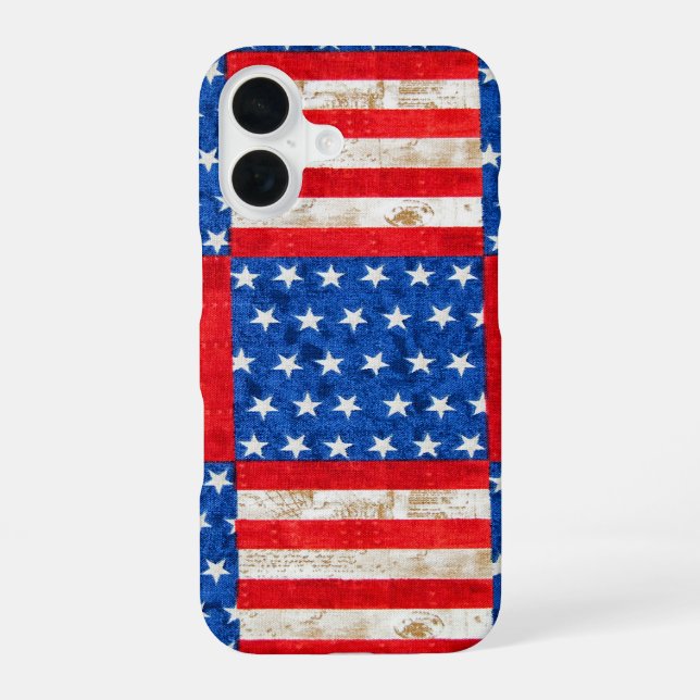 Funda Para iPhone 16 Tablero de ajedrez de bandera (Reverso )