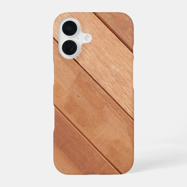 Funda Para iPhone 16 Tablones de madera rústicos (Reverso )