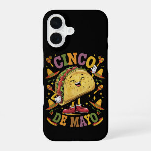 Funda Para iPhone 16 Taco Bailarín Divertido Fiesta Cinco De Mayo