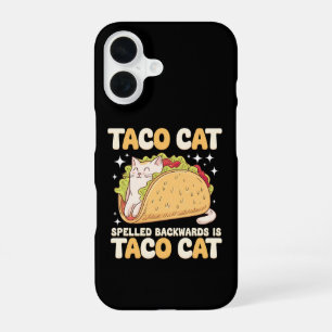 Funda Para iPhone 16 Tacocat deletreado al revés Taco Cat Mexicano