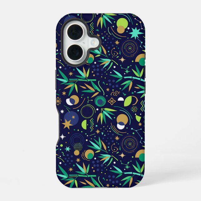 Funda Para iPhone 16 Tanabata Star Festival Bamboo Night Pattern (Reverso )