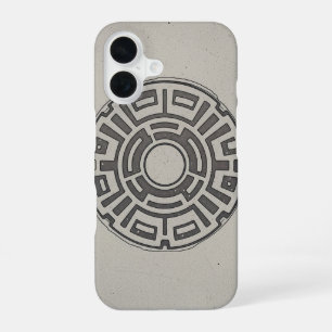 Funda Para iPhone 16 Tapa de Alcantarillado Retro