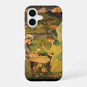 Funda Para iPhone 16 Tapiz religioso vintage con el niño Jesús Cristo