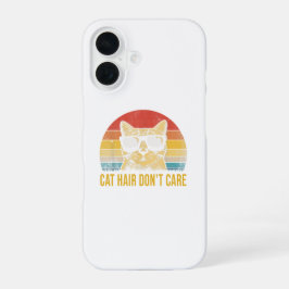 Funda Para iPhone 16 Tarjeta divertida para amantes de gatos que dice P
