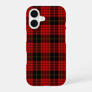 Funda Para iPhone 16 Tartan MacQueen Rojo y Cuadros Negros