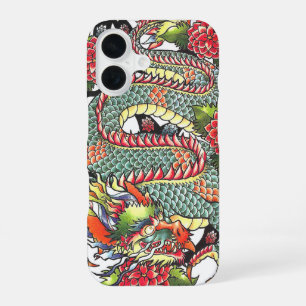 Funda Para iPhone 16 Tatuaje clásico vintage de dragón japonés oriental