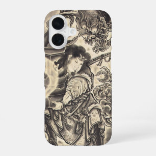 Funda Para iPhone 16 Tatuaje de tinta de demonio japonés clásico vintag